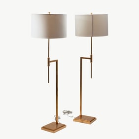 Pair ATTICUS Floor Lamps by Pottery Barn
