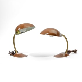 Pair MCM Grossman Style Cobra Desk Lamps