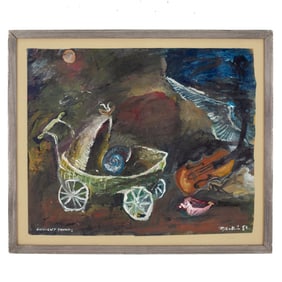James Martin (WA) "Ancient Sounds" Gouache