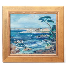 Edith Willey (WA) California Seascape Oil on Board
