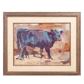 William F. Reese (WA) "Harley" Oil on Board