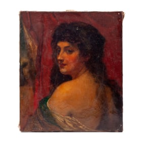 After William Holyoake "Portrait of a Lady" Oil on Canvas