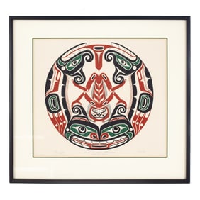 Tony Hunt Sr. "Sisiutl" Drum Design Serigraph