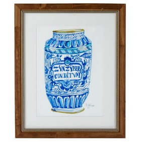 Bill Brown (WA) Delft Apothecary Jar Painting