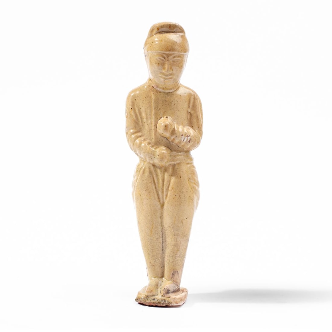 Chinese Archaistic Yellow Glazed Ceramic Figure (1 of 5)