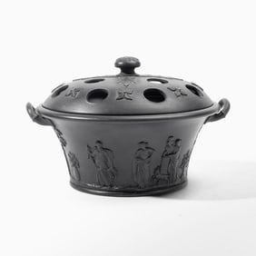 Wedgwood Black Basalt Potpourri & Cover