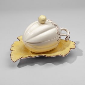 Wedgwood Creamware Melon Covered Soup Dish