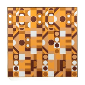 Vintage Geometric Abstract Artwork circa 1970's