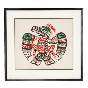 Tony Hunt Jr. "Kwagulth Raven Design" Serigraph