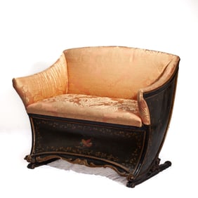 Antique Italian Sleigh Bench Seat / Gondola Chair