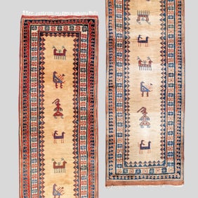 Turkish / Tribal Hand Knotted Runner Rug 19' 8"