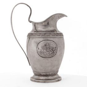 Antique Continental Silver Handled Pitcher
