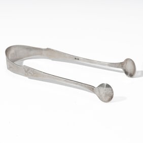 18th C American Coin Silver Tongs / J Richardson?