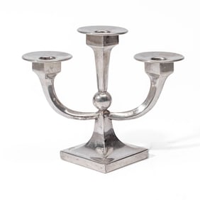 Austrian Silver Arts & Crafts 3-Arm Candelabra