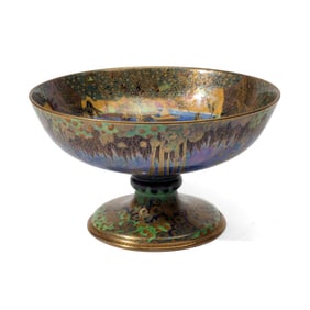 WEDGWOOD FAIRYLAND LUSTRE JUMPING FAUN PUNCH BOWL