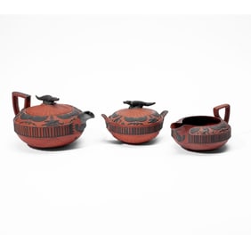 Wedgwood Rosso Antico Egyptian Revival Tea Set