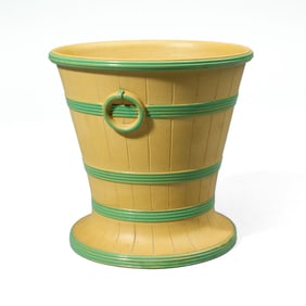 Wedgwood Caneware Bucket Cache Pot & Stand