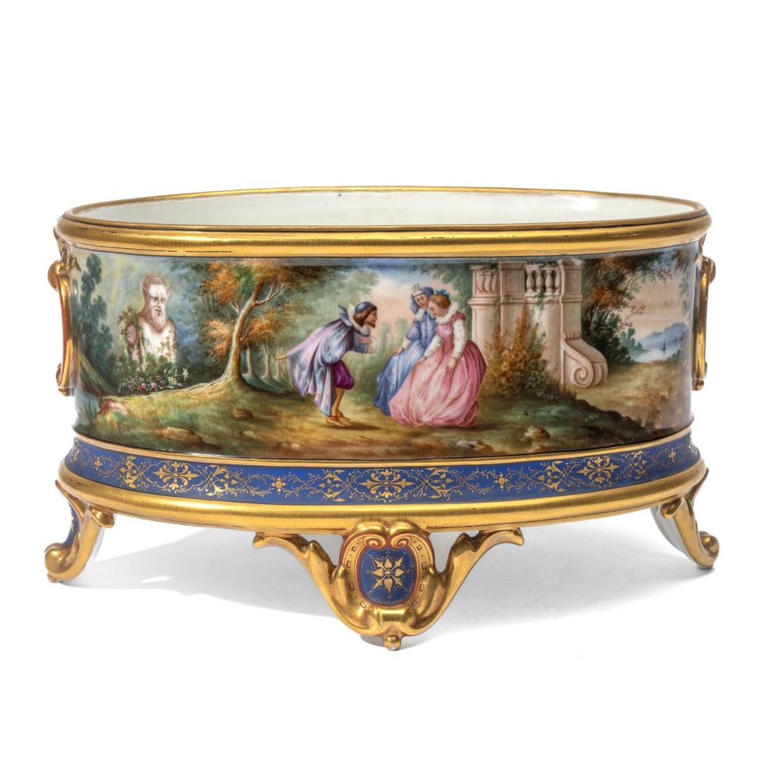 Antique French Serves Style Porcelain Jardiniere (1 of 4)