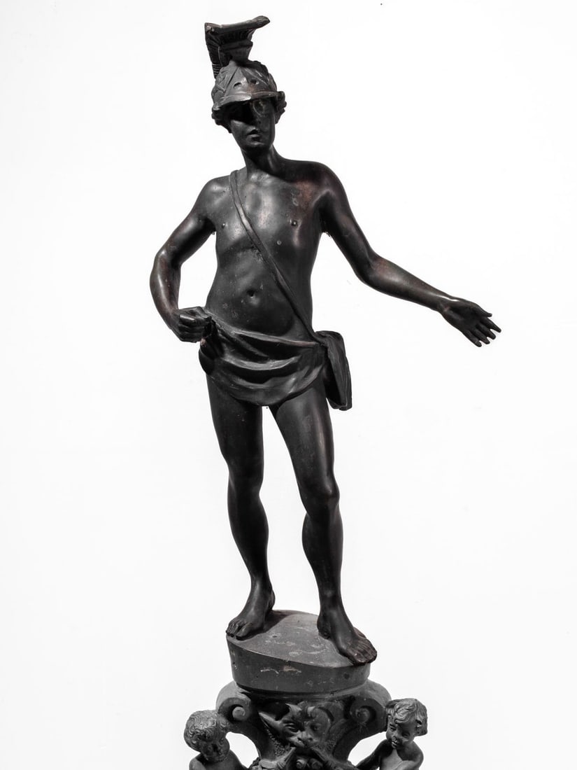 Oversize Renaissance Bronze Andiron / Mars (1 of 6)