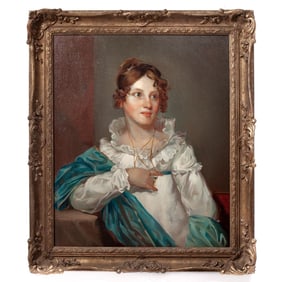 Aft. Samuel Morse "Mrs. Daniel Bacot" Oil Portrait