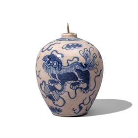Chinese Soft Paste Snuff Porcelain Bottle Foo Dogs