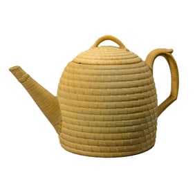 Wedgwood Caneware Beehive Basketweave Teapot
