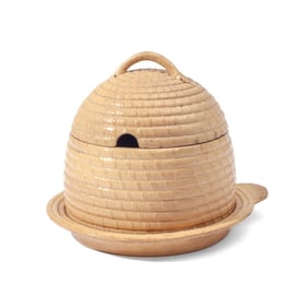 Wedgwood Caneware Beehive Honey Pot