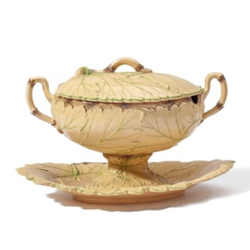 Wedgwood Caneware Glazed Leaf & Branch Tureen