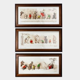 3 Boris O'Klein "Dirty Dogs of Paris" Etchings