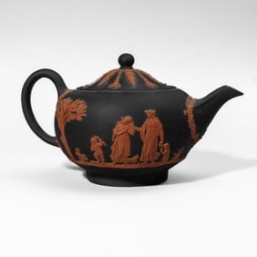 Wedgwood Black & Terracotta Jasper Teapot