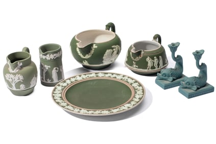 Group Wedgwood Green Jasper Creamers / Articles