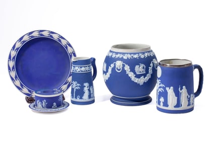 Group Wedgwood Dark Blue Jasper Dip Articles