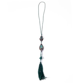 Tibetan Turquoise & Silver / Gold Foil Necklace