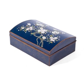 Japanese Meiji Period Kyoto School Cloisonne Box