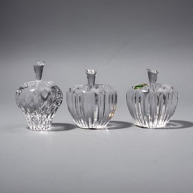 Waterford Paperweights / Apples & Strawberry