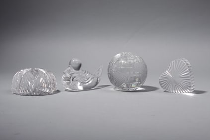 Waterford Paperweights / Globe / Duck / Heart