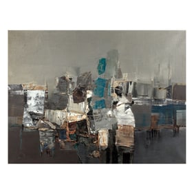 Shanti Dave Midcentury Abstract Oil & Plaster