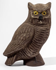 Antique Paper Mache Halloween Owl