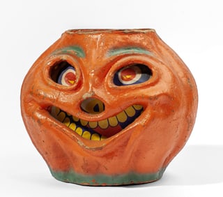 Antique Halloween Paper Mache Jack-O-Lantern