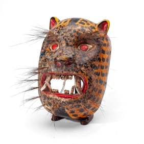 Mexican Guerrero Folk Art Jaguar Mask