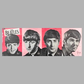 Vintage Beatles Dell No. 2 Fold-Out Poster 53x19"