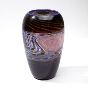 Brian Kerkvliet Incalmo Art Glass Vase 1998