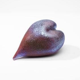 Amy Pruzan Puffy Heart Art Glass Sculpture 2002