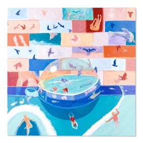 Tom McIntire (WA) "Swimmers" Acrylic on Panel