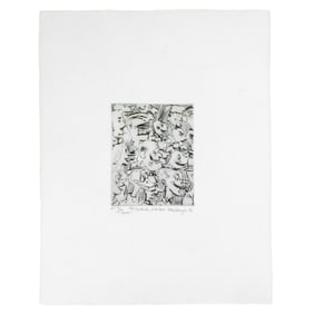 Philip Morsberger (b. 1933) "Cartoon" Etching