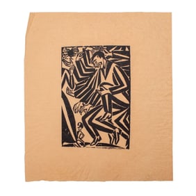 Frans Masereel Woodcut From "Story Without Words"