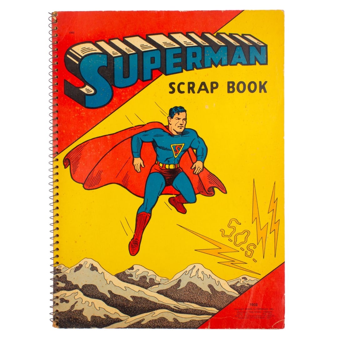 Superman #2 Comic Cover Art Scrap Book 1940 (1 of 3)