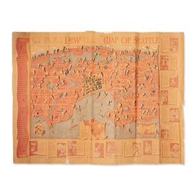 Frank McCaffrey Dogwood Map of Seattle 1936