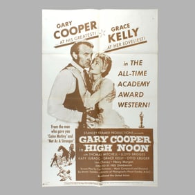 Vintage High Noon 1956 Re-Release 1 Sheet Poster