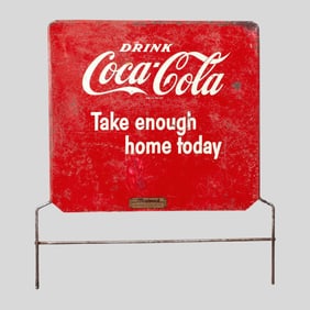 Vintage Masterack Coca-Cola Advertising Stake Sign